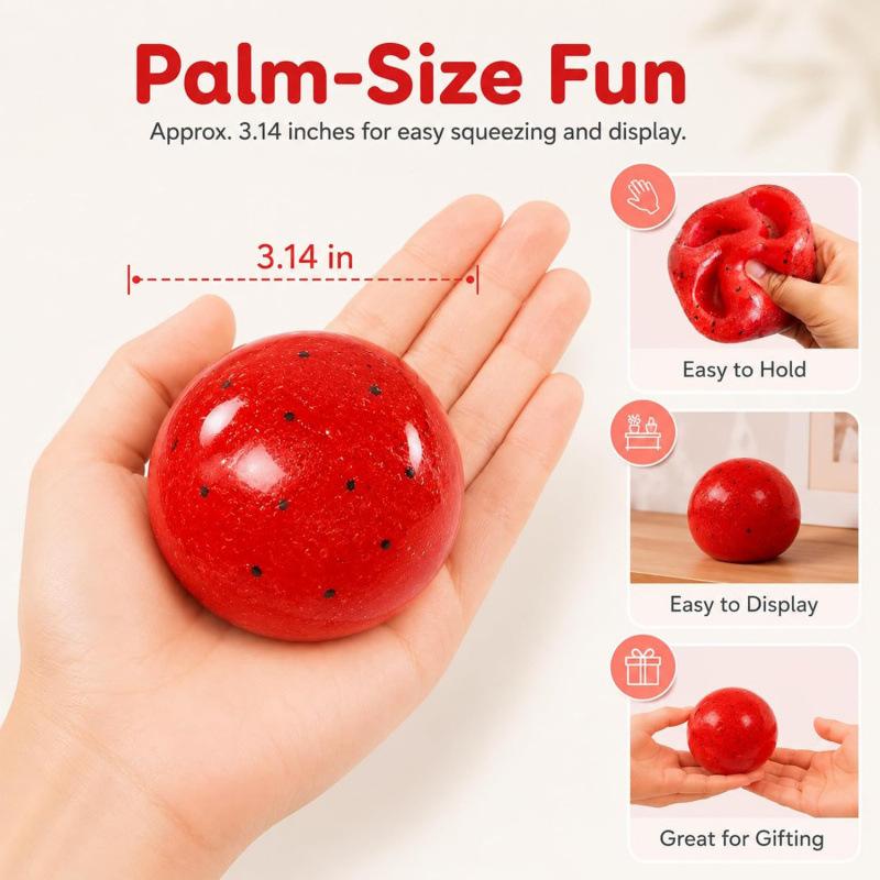 Watermelon Slime Squishy Stress Relief Toy Soft Gel Squeeze Toy Kids Adults Creativity Decompression Play