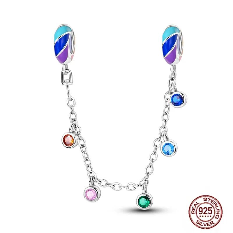 New Copper Charms Buttefly Daisy Safety Chain Cat Paw Change Beads Fit Original Bracelet Ladies Diy Jewelry