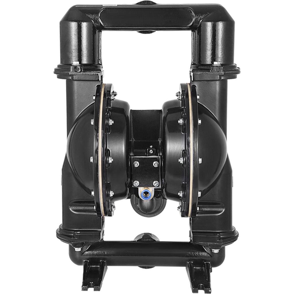 Air-Operated Double Diaphragm Pump, 2 inch Inlet & Outlet, Aluminum Alloy Body, 75 GPM & Max 120PSI, Nitrile Diaphragm Transfer Pump for Petroleum,