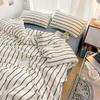 Washed Cotton Minimalist Striped Bedding Set