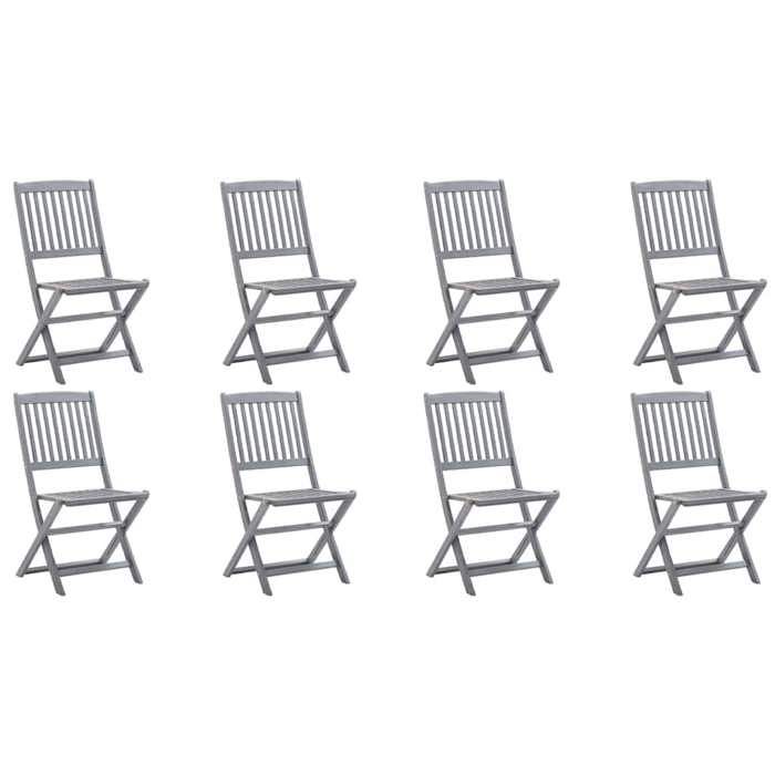 Maison Exclusive - Chaises pliantes 8 pièces en bois d'acacia massif