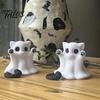3D Printed Cat Figure Ghost Figure, Decorative Ornament, Smooth Surface Integrated Molding Ornament Mini Desktop Decoration Halloween Gift for Lovers