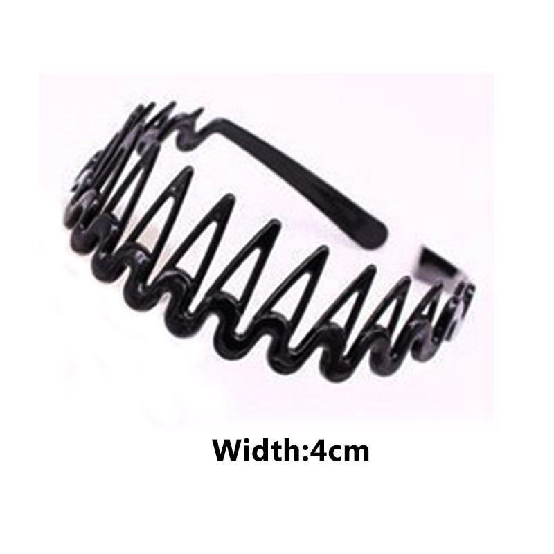 Модные женские мужские унисекс модные черные волны высокого качества 1 шт аксессуары повязка для волос металлический спортивный минималистский