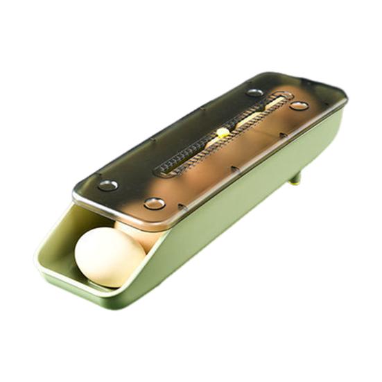 Контейнер для хранения яиц в холодильнике Большой вместимости Нескользящий Штабелируемый Дизайн Легко чистить Автоматический Раздвижной Диспенсер для яиц