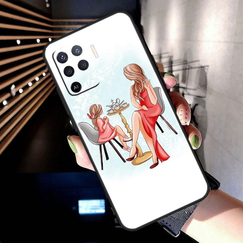 Супермама Чехол для девочки Мальчика Дочери Для Oppo A78 A98 A18 A38 A58 A60 A80 A40 A77 A57 A17 A74 A54 A94 A96 A76 A16 A15 A5 Pro