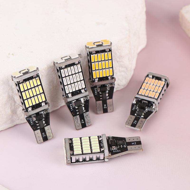 6 шт. Светодиодные лампы T15 W16W 921 912 T16 T10 902 45SMD 4014 Светодиодный свет Супер яркий 1200 лм Замена для фонаря заднего хода автомобиля Белый