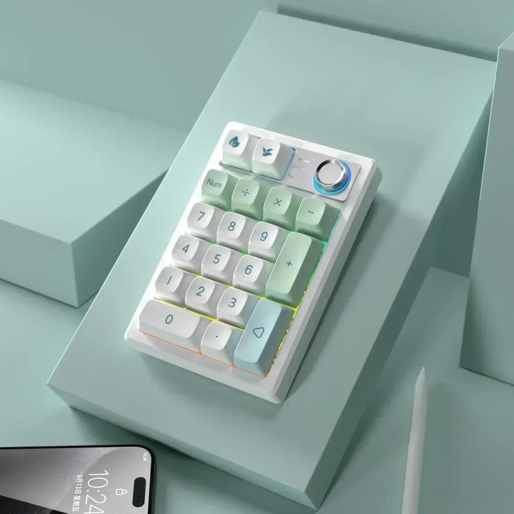Keycool K19 Keypad 3Mode 2.4G Bluetooth Wireless Keypad PBT 19Keys Customization Number Pads For Pc Computer Accessories Gifts