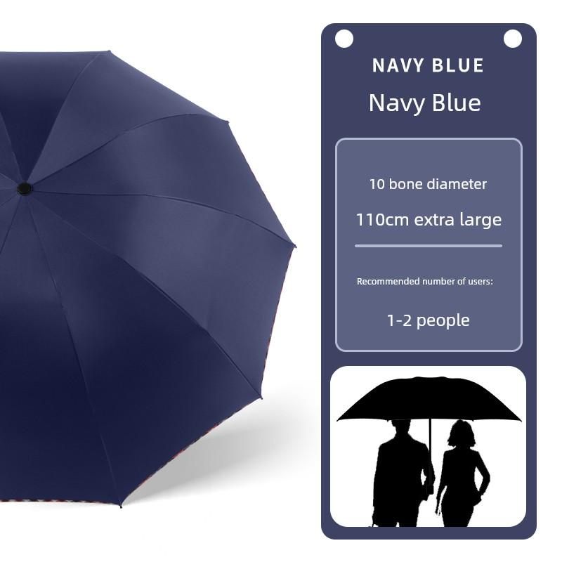 Large Reinforced and Thickened Wind-Resistant Umbrella for Men and Women, Sun Protection Uv Umbrella, Dual-Use for Sun and Rain