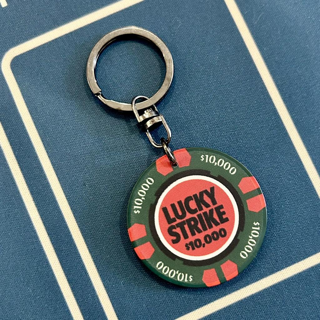 Original LuckyStrike Lucky Chip Car Keychain Pendant American Retro Lucky Jackpot777