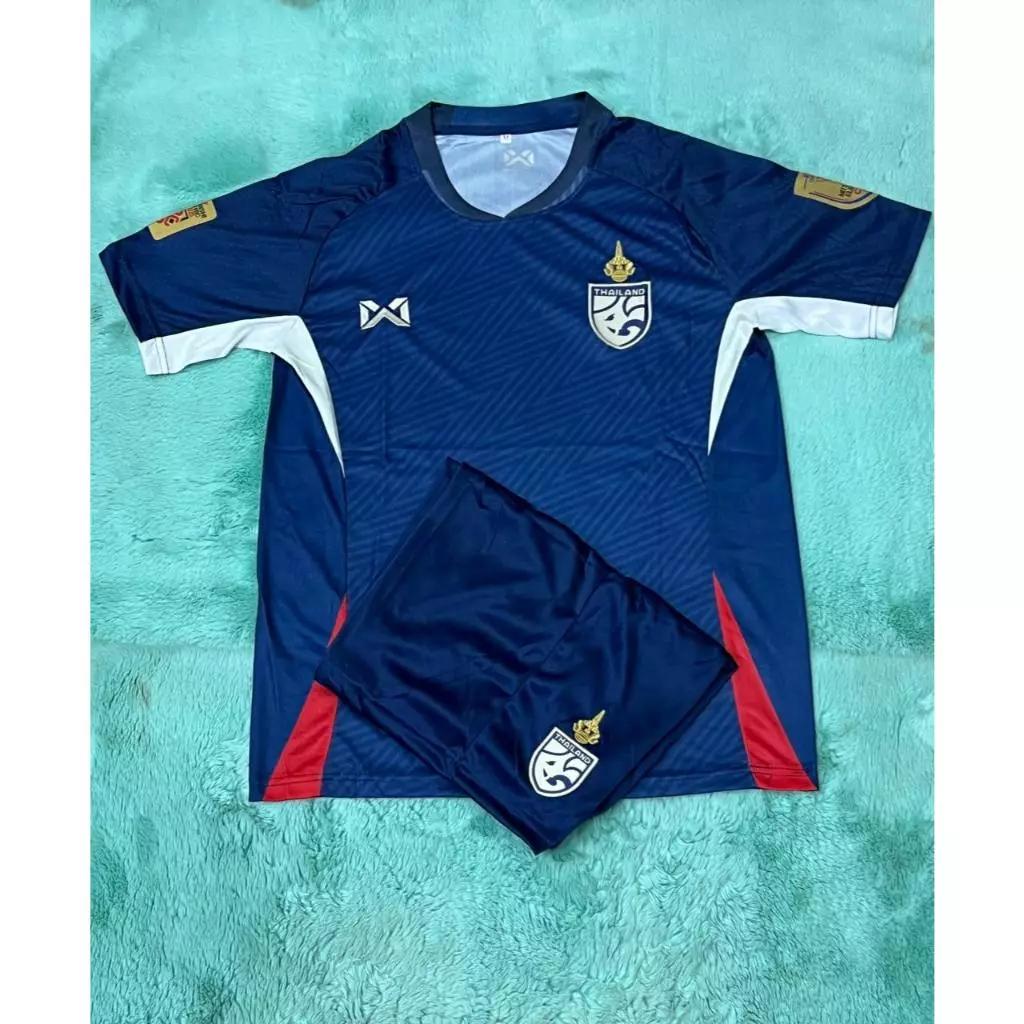 Vintage Retro THAILAND Football Soccer JERSEY National CHEER Quick Dry Shirt Round Neck Polyester Short Sleeve Uniform Sport Outdoor