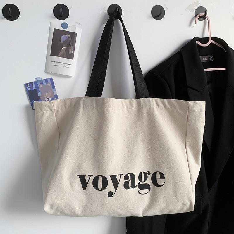 Сумка-шоппер 'Voyage' из холста, большая вместимость, ручная сумка, сумка через плечо для женщин, для путешествий, покупок, школьные сумки для студентов