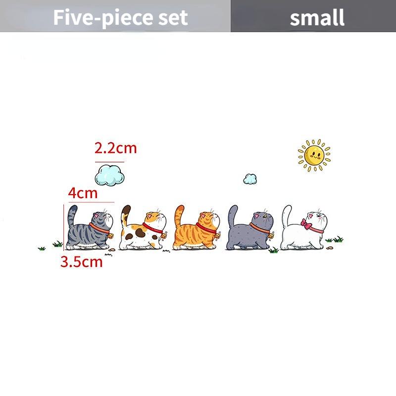 New Cute Cartoon Cats Car Sticker Funny Animal Styling Waterproof Stickers Decoration Car Body Home Window Creative Decals Decor