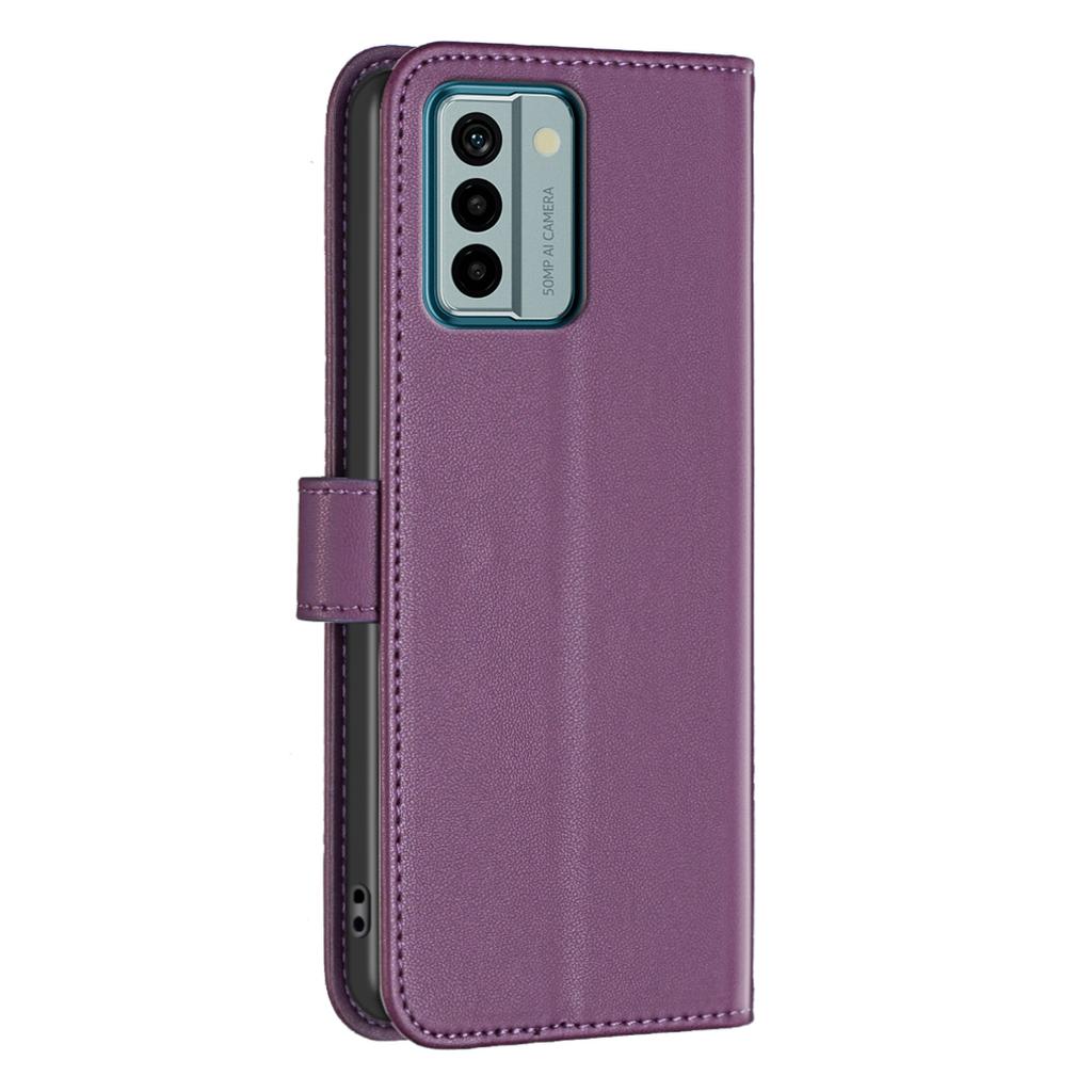 Чехол-кошелек для телефона Nokia C02,G42,G310,C110,C12,C22,C32,G22,G11,G21 из искусственной кожи с однотонным узором и отделениями для карт