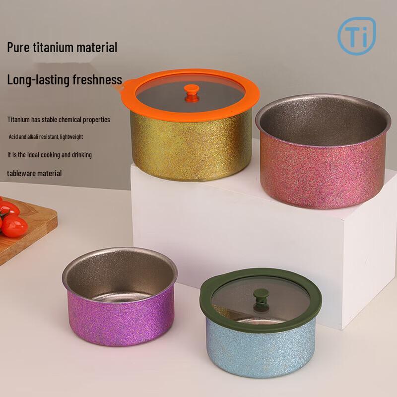 Pure Titanium Round Lunch Box