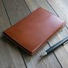 Rhodia No. 14 Horizontal Cover with Pen Holder, Genuine Leather (Made in Japan), Includes One Notepad (Orange)