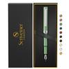Scriveiner Luxury EDC перьевая ручка Nice Matte Green Pocket Chrome Schmidt Лучший пишущий инструмент в подарок для мужчин Nice Office Designer Pen (Тонкая точка),