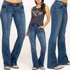 2024 Spring And Autumn Women'S Jeans Slim Fit And Slimming Washed Flared Pants Women'S Pants Long Pants