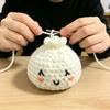 Ручная вязка крючком мешочки-булочки, Мягкий мешочек-пружинка, Мяч для жонглирования и пинания, Милая фаршированная игрушка-пельмешек для игры на вечеринке, Подарок для снятия стресса