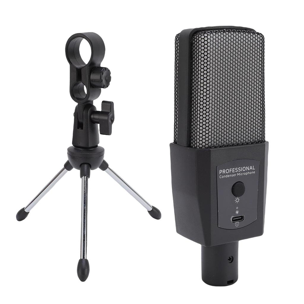 Gaming Microphone with RGB Light USB Computer Condenser Mic with Tripod Stand for PC Streaming Podcast Studio Recording