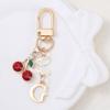 1 шт. Изысканный металлический брелок с 26 английскими буквами, Милый брелок с алфавитом, Современная простота, Подвеска-бабочка, Подвеска-вишня