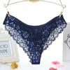 Sexy Printed Panties Women Lace Low-Rise Briefs Breathable Embroidered Underwear Transparent Thong