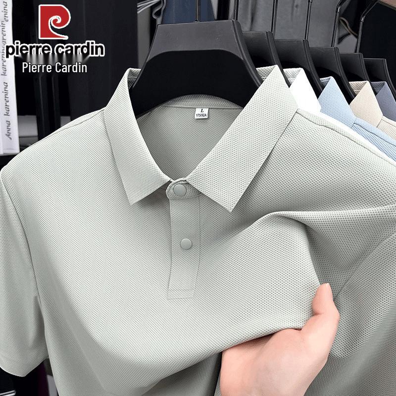 Pierre Cardin Мужская эластичная рубашка-поло из ледяного шелка