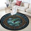 Dragon Mythology Round Area Rug Under Office Chairs Bedroom Living Room Home Decor