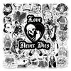 50 Black and White Gothic Style DIY Personalized Graffiti Laptop Suitcase Waterproof Decorative Stickers