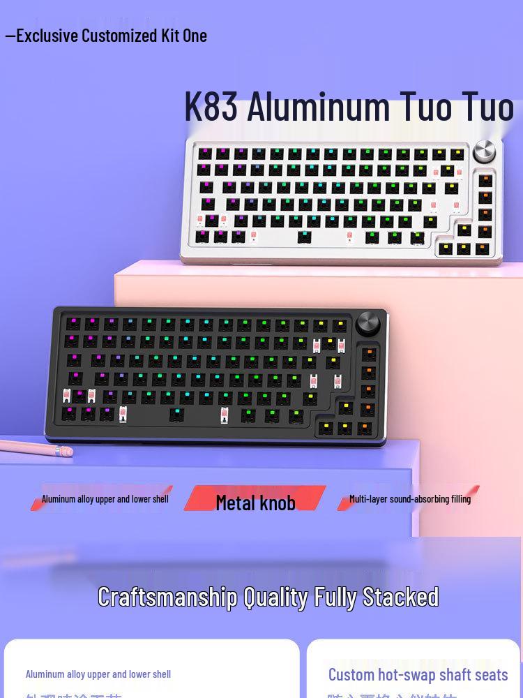 Алюминиевые кейкапы для механической клавиатуры - RGB, с возможностью горячей замены, кастомные металлические для игр и офиса
