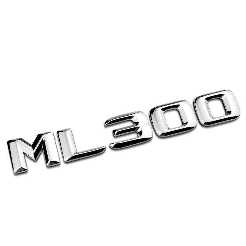 3D ABS Black Car Rear Trunk Badge Sticker Emblem ML300 ML320 ML350 ML400 ML500 Logo For Mercedes-Benz W166 W163 W164 Accessories FF72