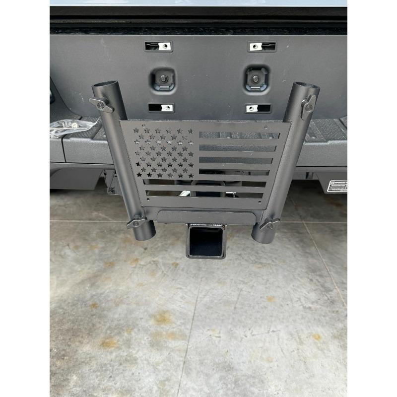 For Universal SUV Jeep Truck 2 Inch Receiver Hitch Mount Extended Flag Pole Holder Tow Rear Bracket Accessory Off Road ATV UTV