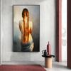 Sexy Nude Golden Women Figure Portrait Art Posters and Prints Canvas Painting Wall Pictures for Living Room Cuadros Home Decor