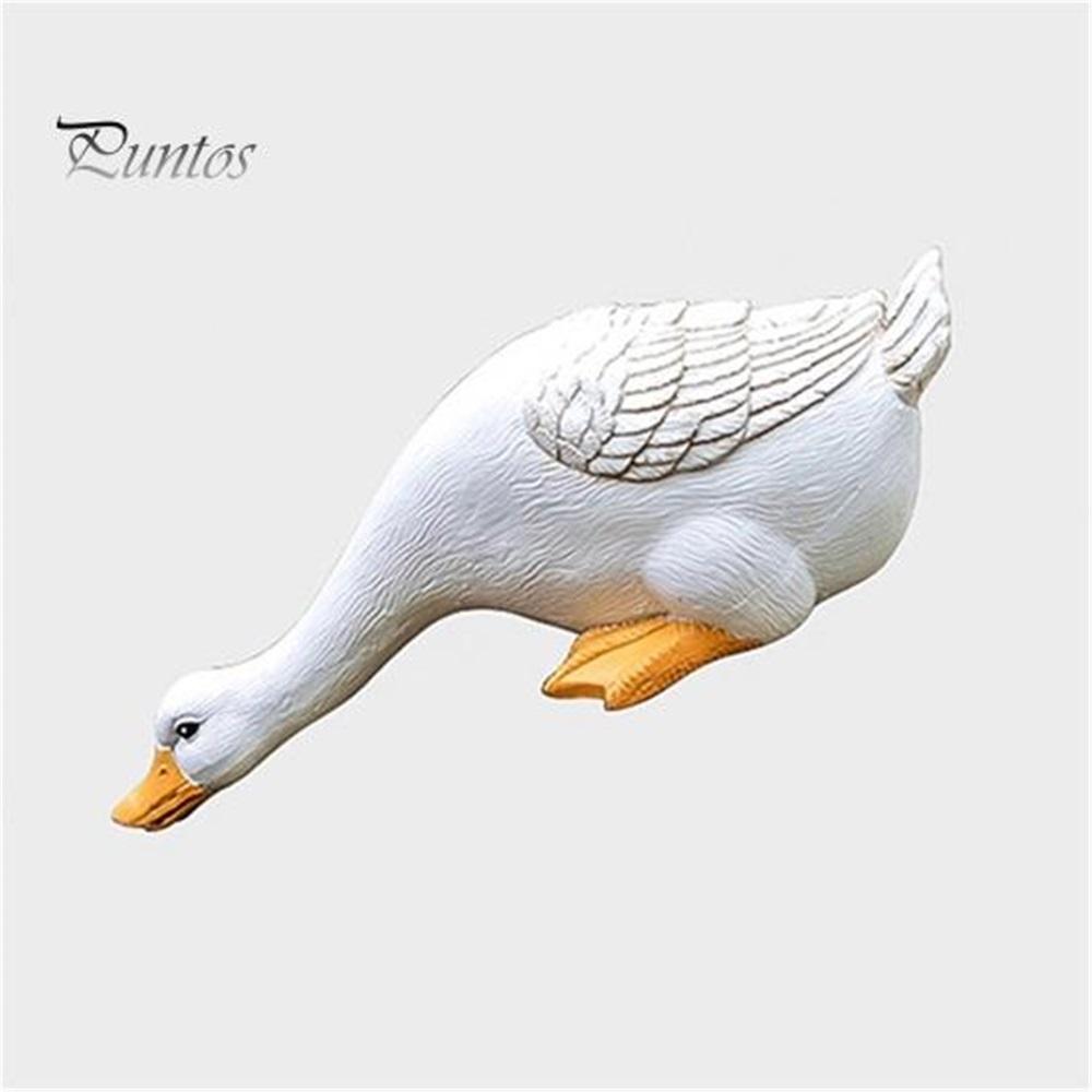 Статуя утки, высокая имитация, универсальная смола, художественное ремесло, модель утки для питьевой воды, садовые принадлежности