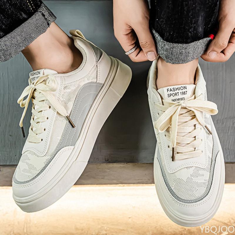 Модные летние мужские новые дышащие парусиновые туфли мужские трендовые универсальные на толстой подошве простые удобные спортивные повседневные кеды