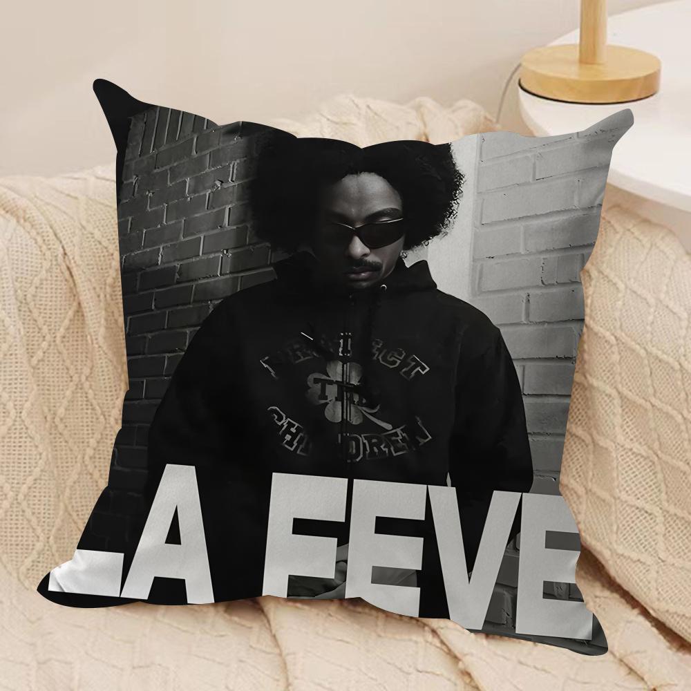 La Ffeves Singer Cool Cushion Cover Silky Short Plush Invisible Zipper Dustproof Sofa Pillow Case For Home Decor