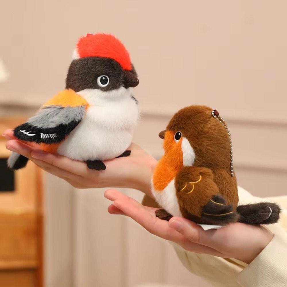 Simulation Birds Plush Pendant Realistic Bird Doll Pendant Plush Bird Keychain Backpack Pendant