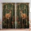 2 шт. шторы с принтом оленя Sika для домашнего декора - оконные карманы для спальни, офиса, кухни, гостиной и кабинета