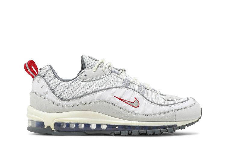 Men's Sneakers Nike Air Max 98 Summit White Summit White/University Red-Racer Blue-Metallic Silver