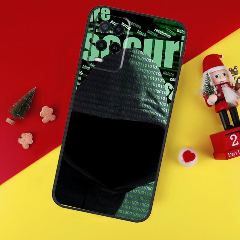 Hacker Binary Matrix Rain Case For Oppo A78 A98 A18 A38 A58 A5 A6 Pro A54 A74 A94 A17 A57 A80 A60 A40 A96 A76 A16 A15