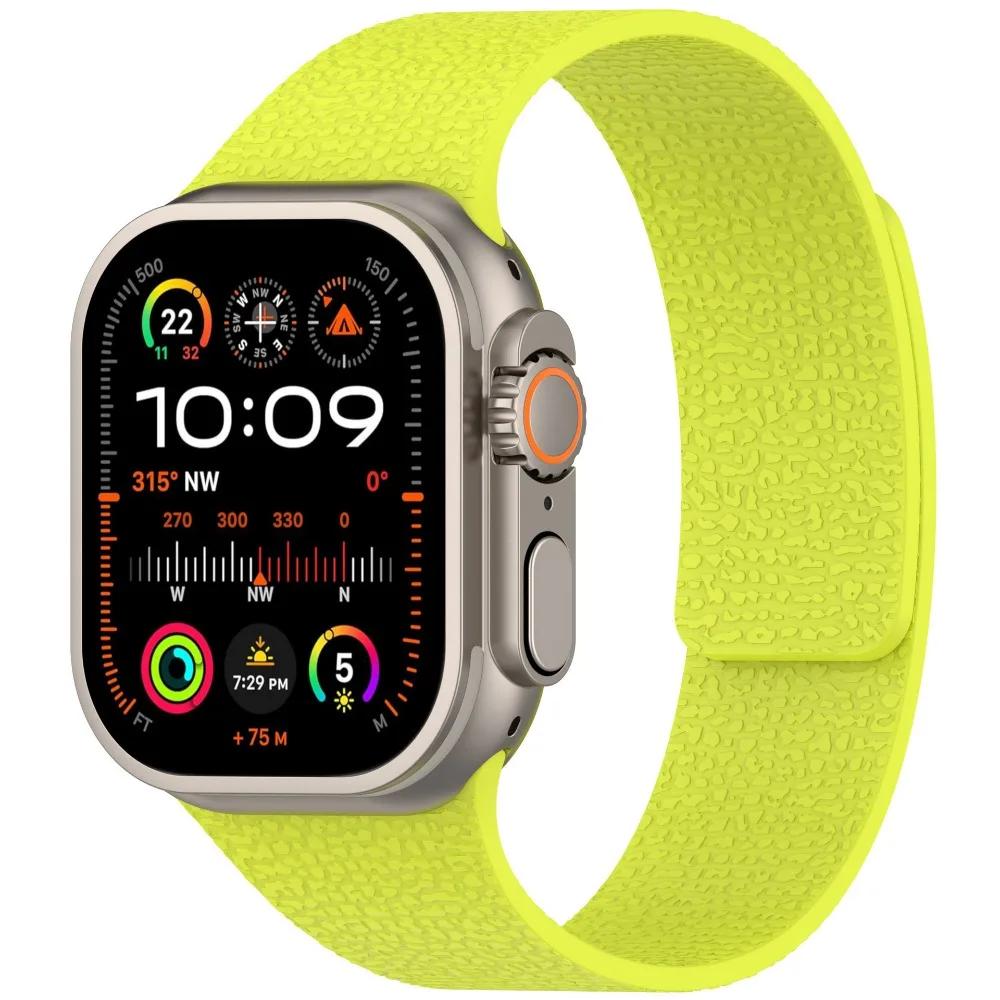 Для Apple watch Series 10 46 мм силиконовый магнитный ремешок совместим с iWatch Series 10 9 8 7 6 SE 44 мм 45 мм 42 мм Ultra2 49 мм 41 мм 38 мм band