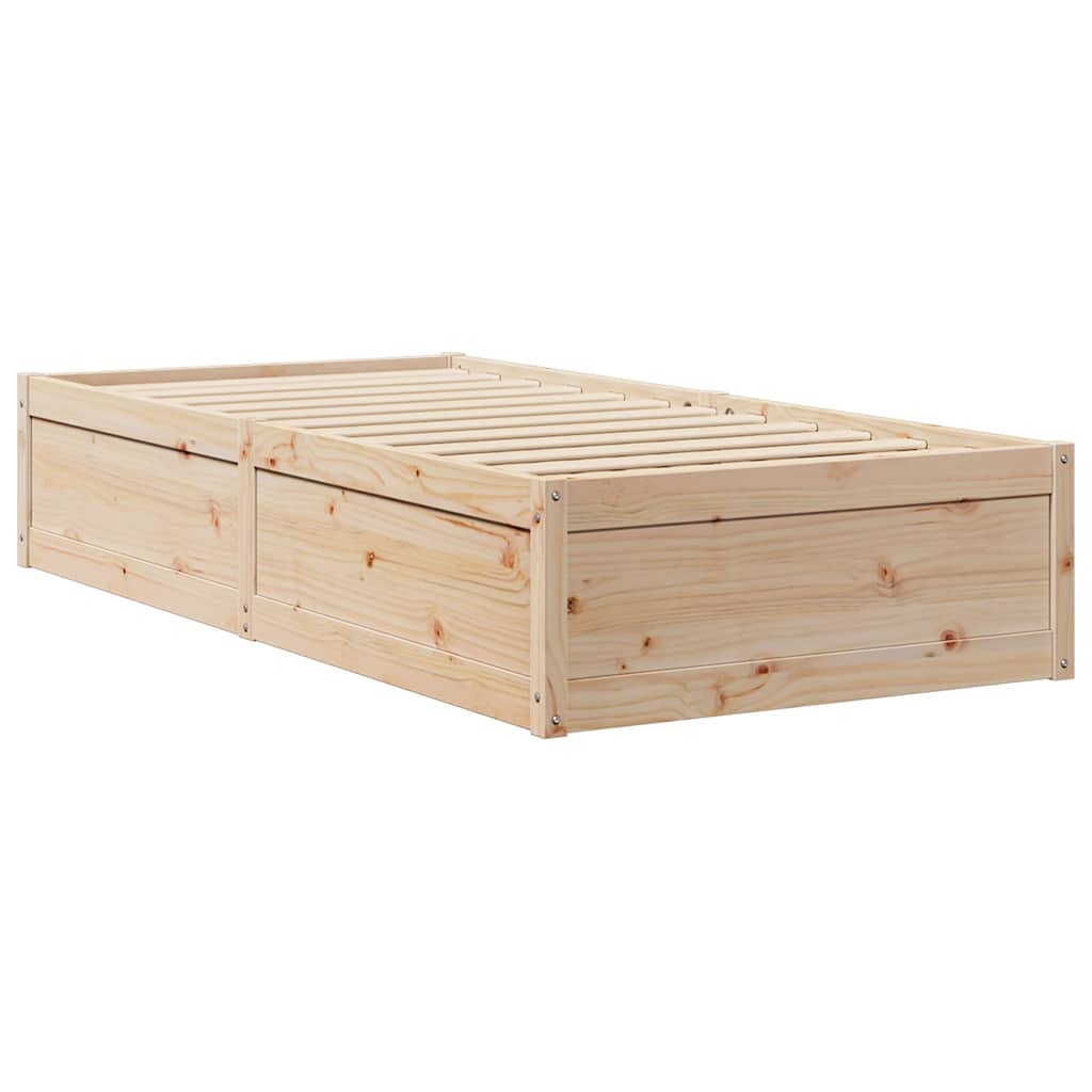 Vidaxl Rama Łóżka Bez Materaca, 90X190 Cm, Lite Drewno Sosnowe