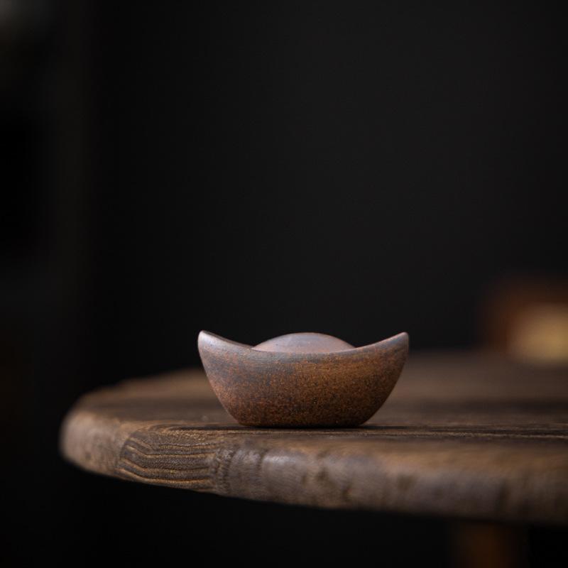 Старая горная грязь милый кот черепаха слиток чайный питомец украшение украшение для чайного столика ретро маленькое украшение керамическая крышка для чайной дорожки