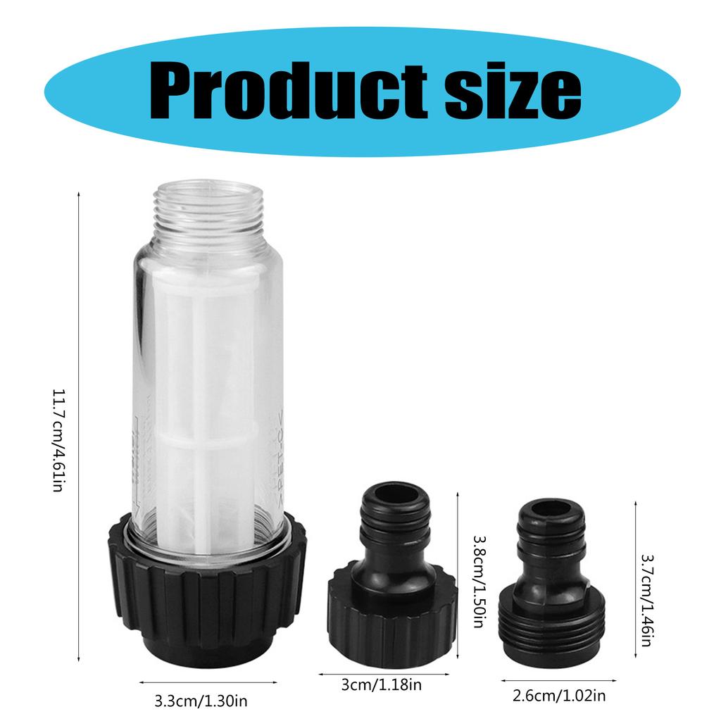 High Pressure Washer Water Filters G3/4" Thread Quick Connector Car Washing Machine Water Filters Garden Hose Filter