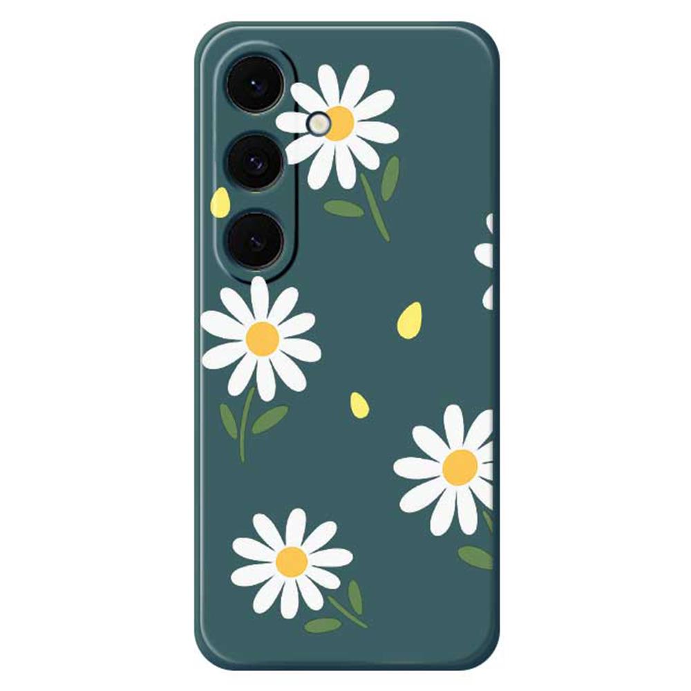 For Samsung Galaxy S25 FE Case Daisy Pattern Printing Straight Edge TPU Phone Back Cover