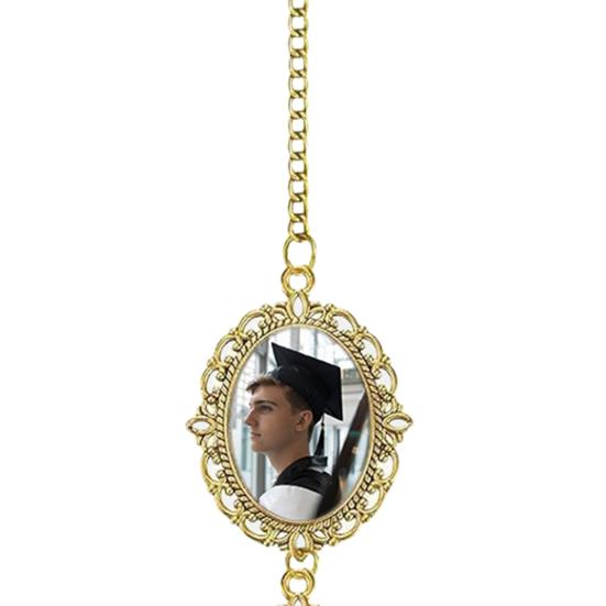 Personalized Graduation Tassel Charm Custom Graduation Cap Tassel with Memorial Photo Class of 2025 Picture Frame Pendant for Graduation Gift