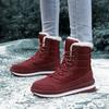 Модные и универсальные зимние ботинки 2024 года, новые высокие повседневные бархатные уличные теплые и удобные нескользящие походные ботинки на платформе