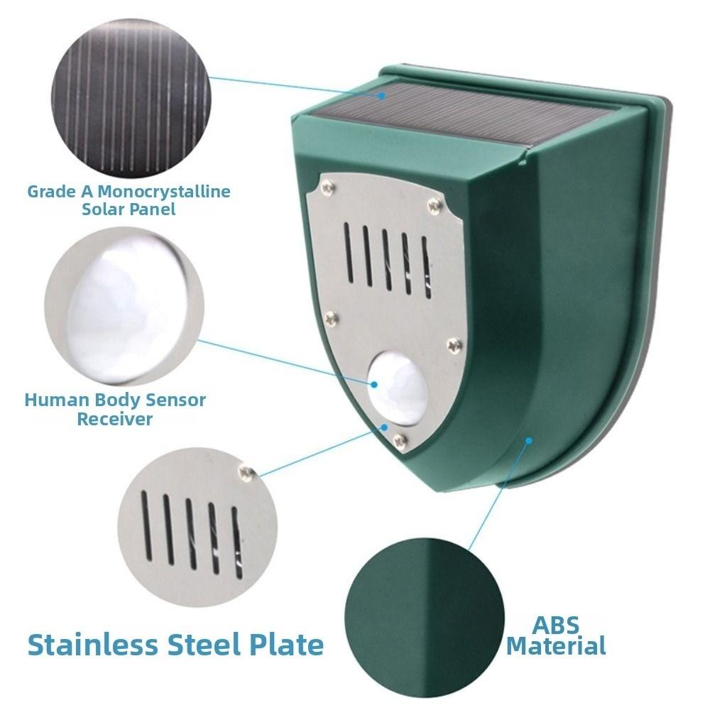 Weatherproof Solar Motion Sensor Alarm Waterproof Infrared Detection Deer Away Device Solar Powered Motion Sensor Drive Device