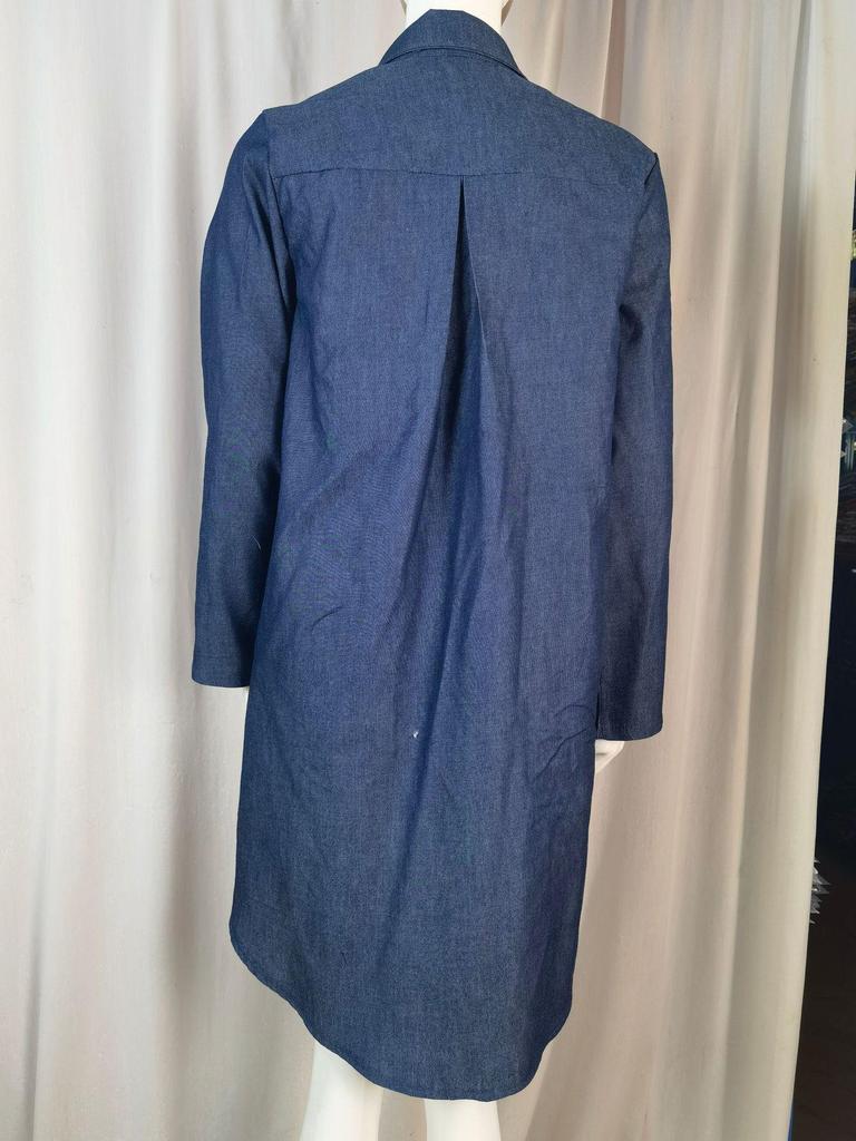 2023 Women's Large Size Solid Color Denim Dress - Casual Style