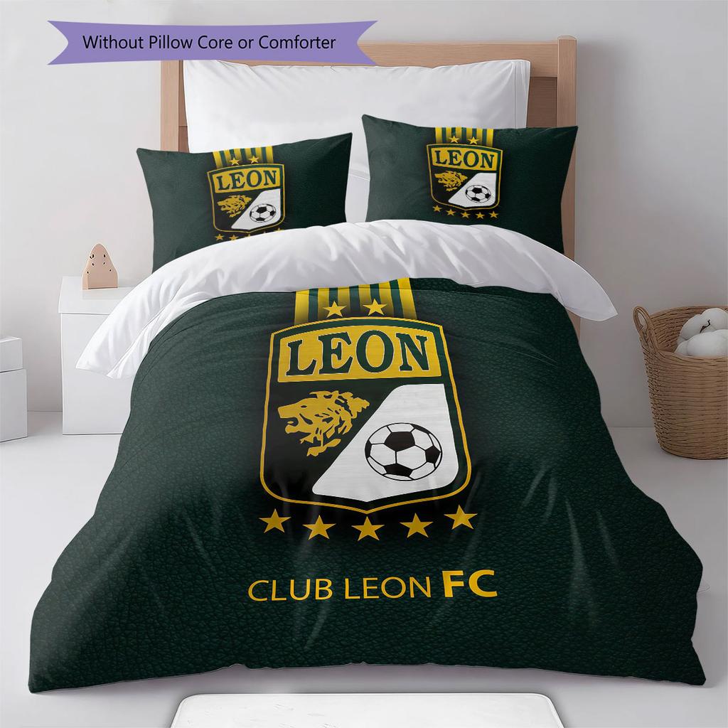 Club Leon Pattern Bedding,Quilt Set Quilt Cover Pillowcase Home Birthday Gift(1 * duvet cover + 2 * pillowcase, without core)