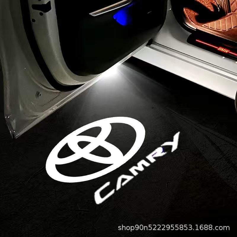 VTSJ3 2/4Pcs LED Car Door Welcome Lights Projector Ghost Shadow for Toyota Camry Highlander Land Cruiser Reiz Exterior Accessories